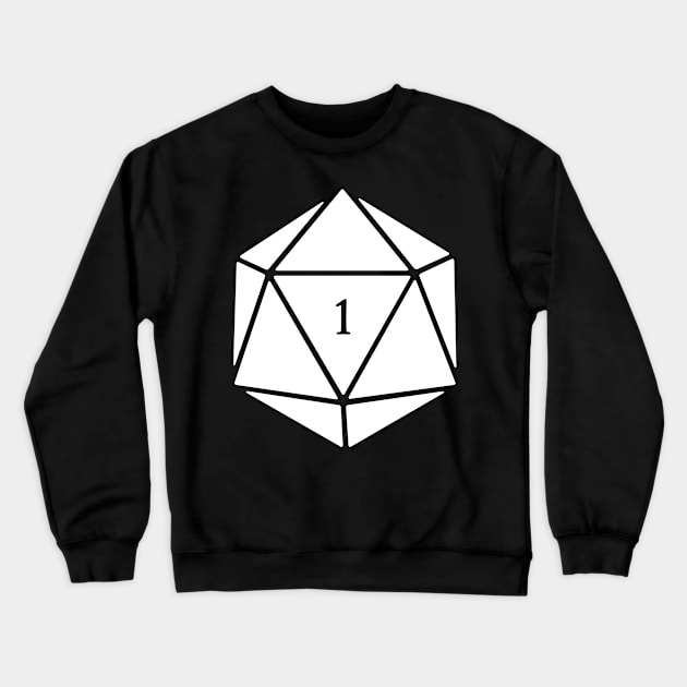 Funny D20 Roleplaying Game Dice Crewneck Sweatshirt by MeatMan